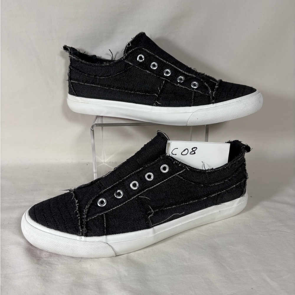 Corkys Babalu Black Denim Women's Slip On Sneaker Size 10